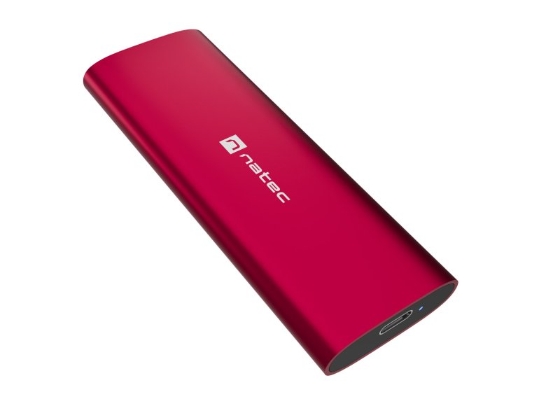 Externí box pro SSD Natec RHINO M.2 NVME LITE USB-C 3.2 GEN 2, hliníkové tělo, RUBY RED - obrázek č. 1