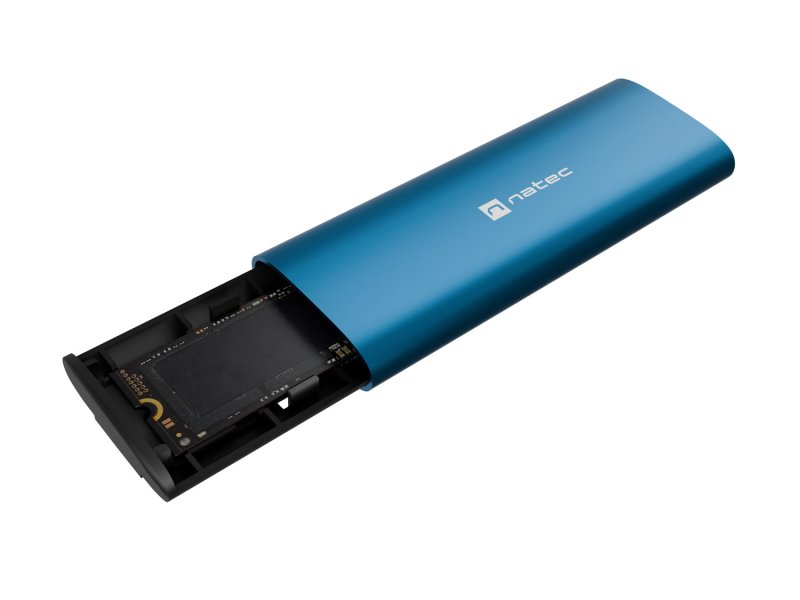 Externí box pro SSD Natec RHINO M.2 NVME LITE USB-C 3.2 GEN 2, hliníkové tělo, HORIZON BLUE - obrázek č. 8