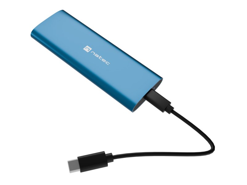 Externí box pro SSD Natec RHINO M.2 NVME LITE USB-C 3.2 GEN 2, hliníkové tělo, HORIZON BLUE - obrázek č. 2