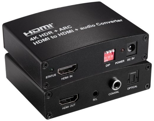 PremiumCord HDMI2.0 Repeater/ Extender 4Kx2K@60Hz s oddělením audia, stereo jack, Toslink, RCA - obrázek produktu