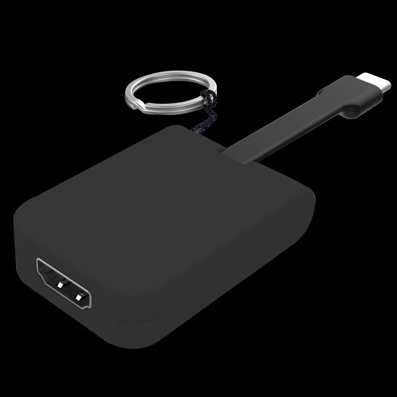 PremiumCord Adaptér USB 3.1 Typ-C male na HDMI female,zasunovací kabel a kroužek na klíče - obrázek produktu