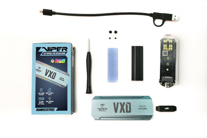 Patriot VXD externí box USB 3.2  M.2 NVMe SSD RGB - obrázek č. 2