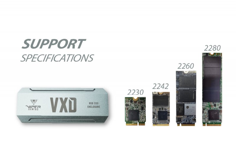 Patriot VXD externí box USB 3.2  M.2 NVMe SSD RGB - obrázek č. 1