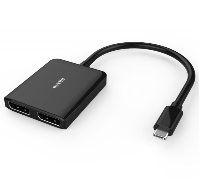 PremiumCord MST Adaptér USB3.1 typ-C - 2x DisplayPort, rozšíření+zrcadlení+2 obrazy, 4K*2K@30Hz - obrázek produktu