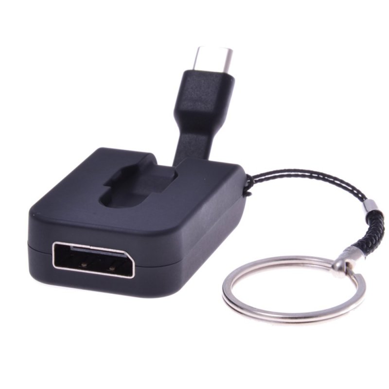 PremiumCord Adaptér USB 3.1 Typ-C male na DisplayPort female,zasunovací kabel a kroužek na klíče - obrázek produktu