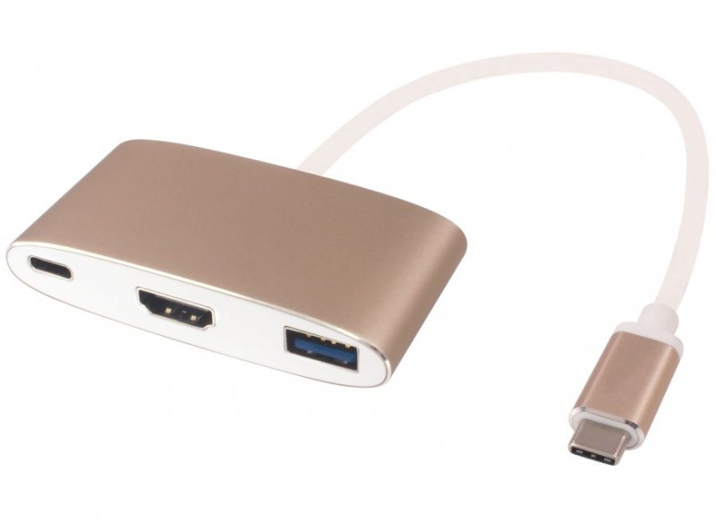 PremiumCord Převodník USB3.1 na HDMI + USB3.0 + PD ( USB Power Delivery ) - obrázek produktu