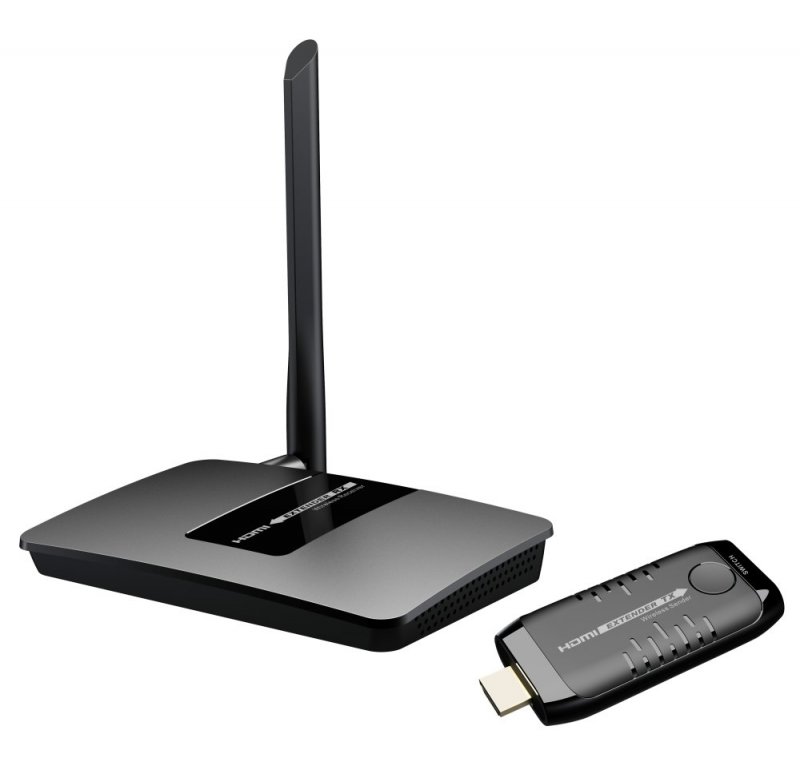 PremiumCord HDMI Wireless extender na 20m, umožňující přepínat až 10 vysílacích zařízení - obrázek produktu
