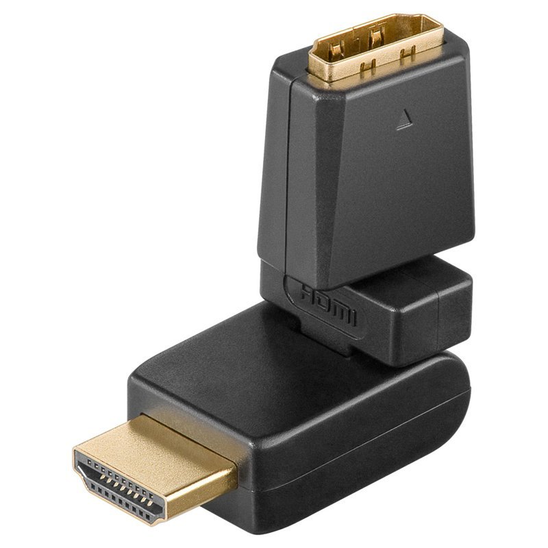 PremiumCord HDMI adapter  19pin Female - 19pin Male otočná ve dvou osách - obrázek produktu