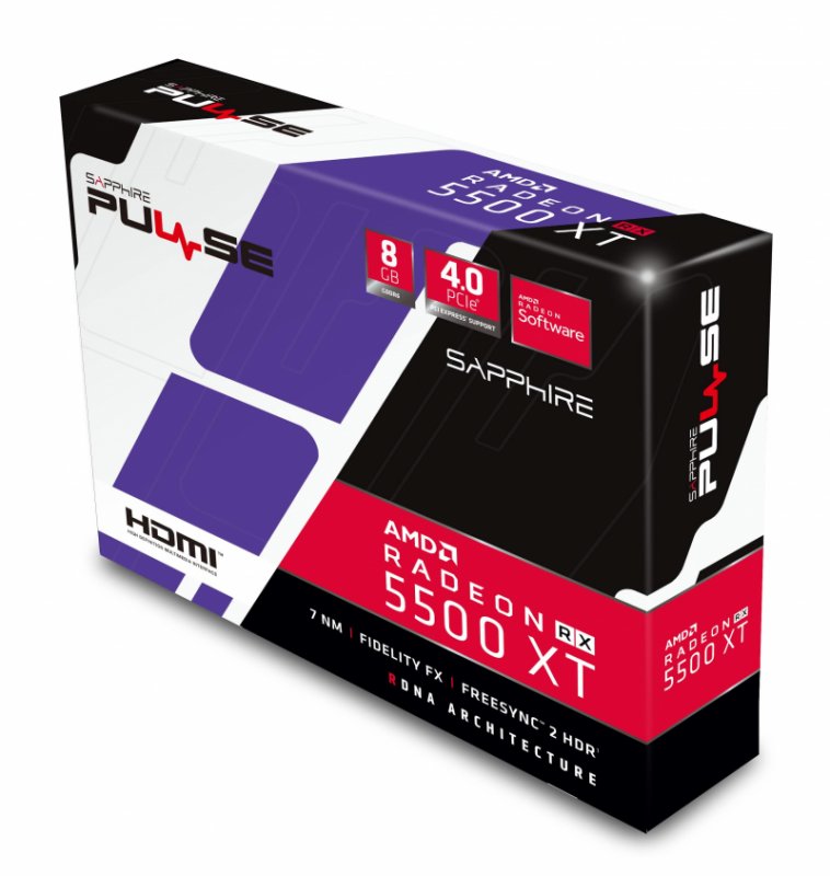 Sapphire PULSE RX 5500 XT 8GB (128) aktiv H 3xDP - obrázek č. 5