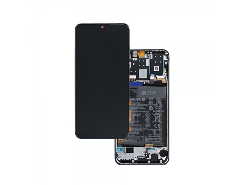 LCD displej + rámeček + baterie pro Huawei P30 Lite 256GB půlnoční černá (Service Pack) - obrázek produktu
