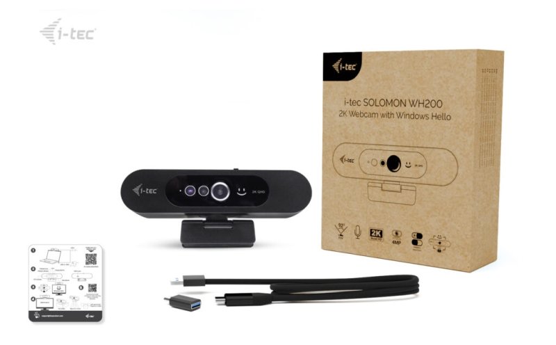 i-tec SOLOMON WH200 2K Webcam s Windows Hello - obrázek č. 9