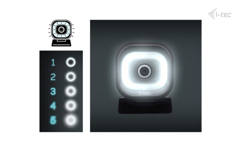 i-tec SOLOMON 700 STREAM 4K Webcam s LED osvětlením - obrázek č. 6
