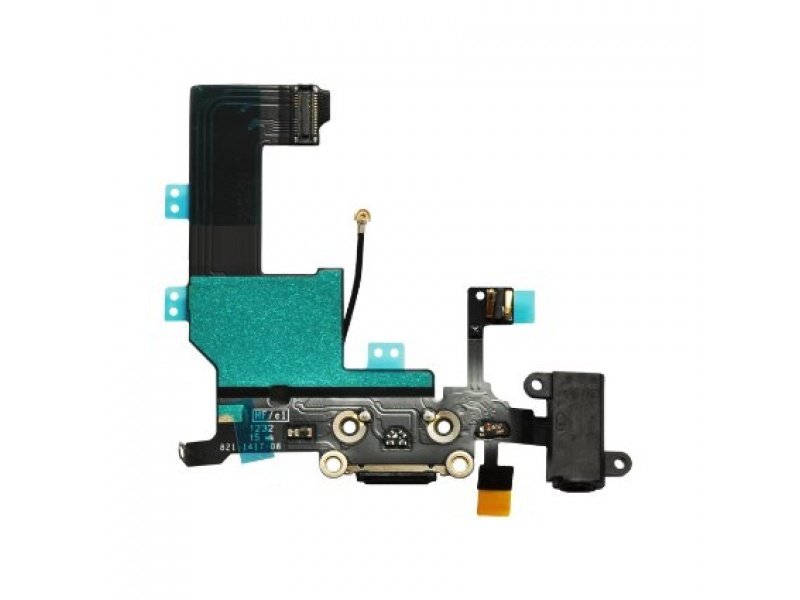 Nabíjecí port + Audio Jack konektor Flex pro Apple iPhone 5C černá - obrázek produktu