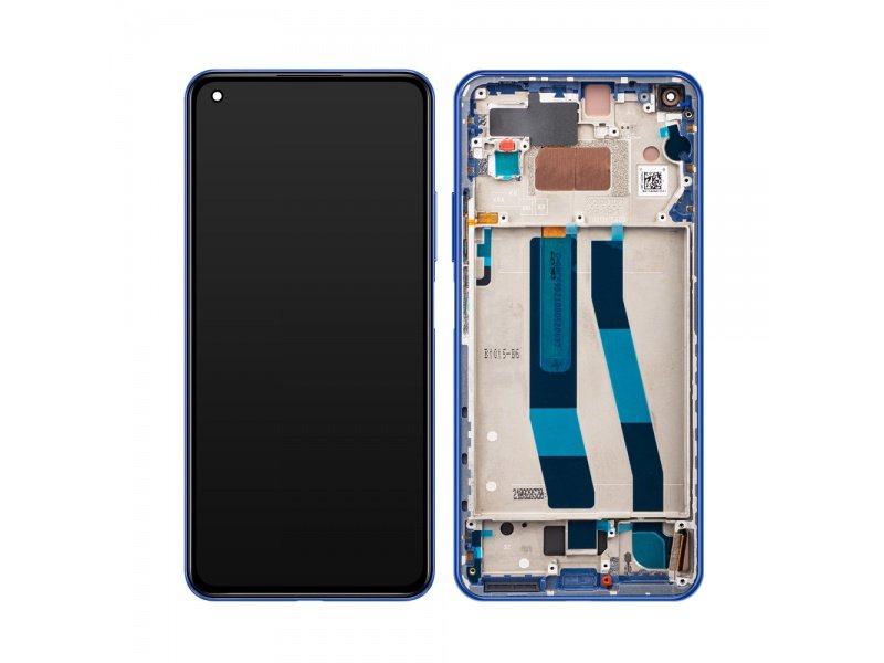 LCD + Dotyk + Rámeček pro Xiaomi 11 Lite 5G NE/Mi 11 Lite 4G/5G 2021 modrá (Service Pack) - obrázek produktu