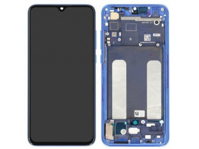 LCD displej + rámeček pro Xiaomi Mi 9 Lite modrá (Service Pack) - obrázek produktu