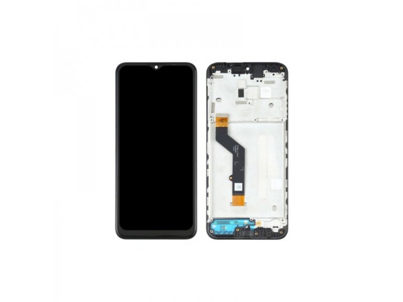 LCD displej + rámeček pro Motorola E7 Plus černá (Service Pack) - obrázek produktu