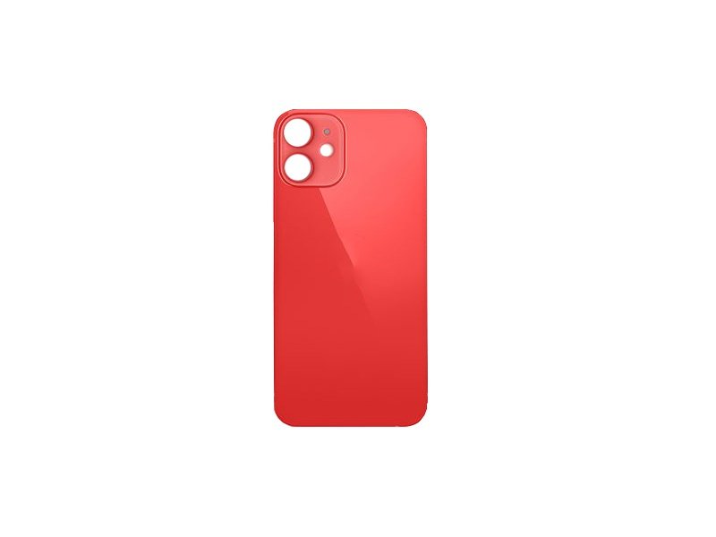Sklo zadního krytu pro Apple iPhone 12 Mini červená - obrázek produktu