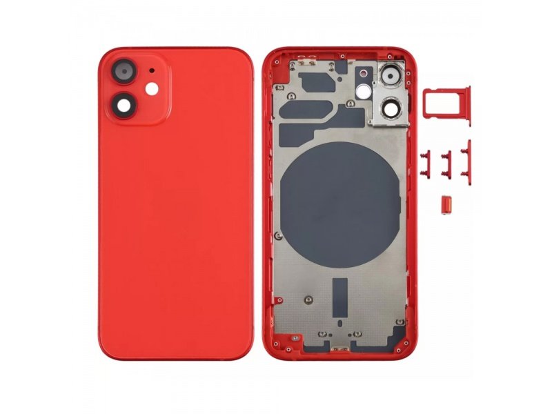 Zadní kryt pro Apple iPhone 12 (červená) - obrázek produktu