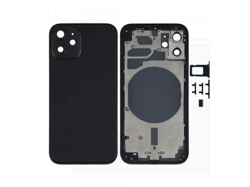 Zadní kryt pro Apple iPhone 12 Mini (černá) - obrázek produktu