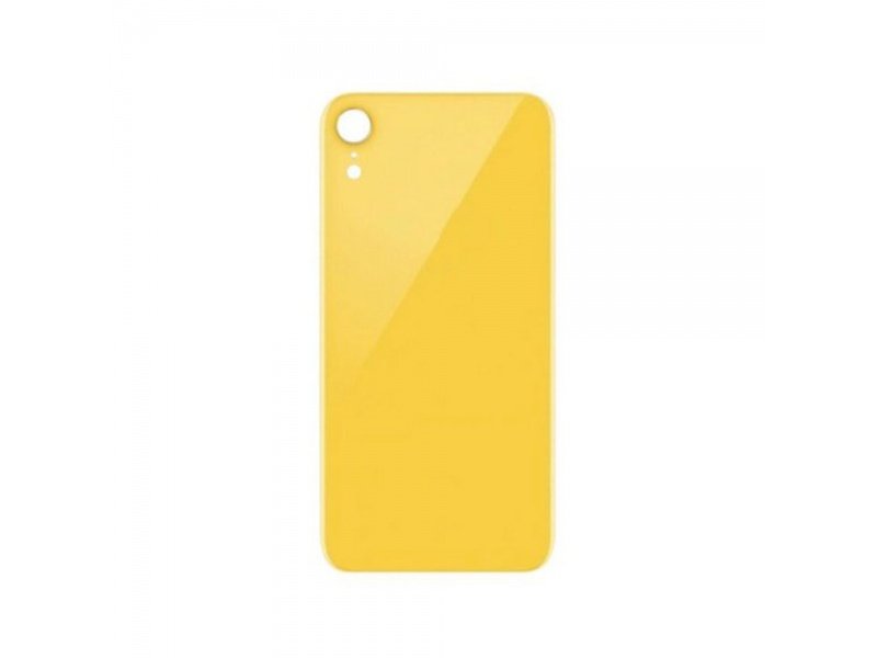 Sklo zadního krytu s větším otvorem na kameru pro Apple iPhone XR (žlutá) - obrázek produktu