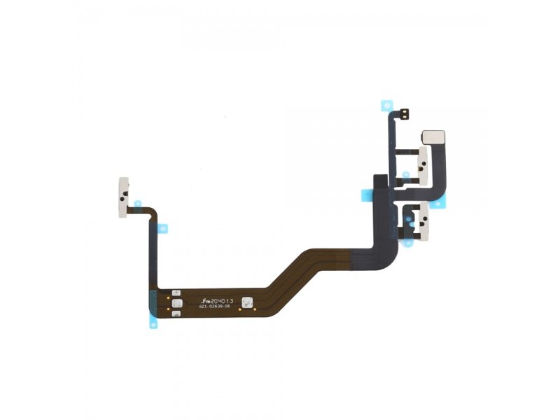 Flex kabel tlačítka zapínání + tlačítka hlasitosti + kovová destička pro iPhone 12/12 Pro - obrázek produktu