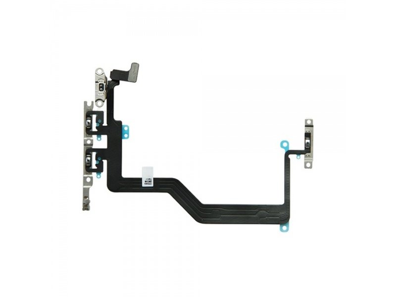 Flex kabel tlačítka zapínání +  hlasitosti + kovová destička pro Apple iPhone 12 Pro Max - obrázek produktu