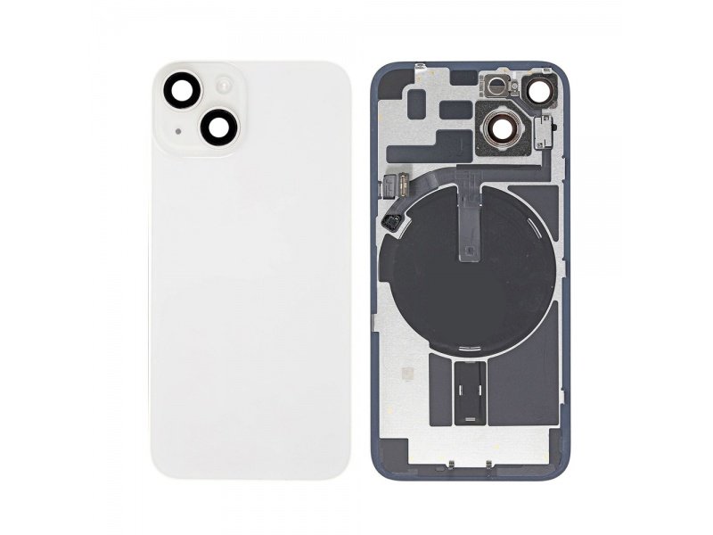 Sklo zadního krytu osazené s magnetem pro Apple iPhone 14 Starlight - obrázek produktu