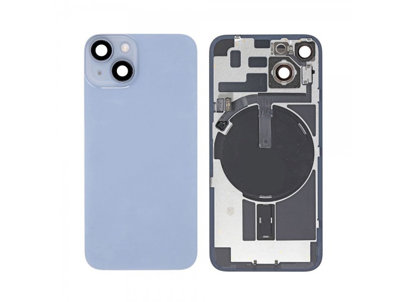 Sklo zadního krytu osazené s magnetem pro Apple iPhone 14 Blue - obrázek produktu