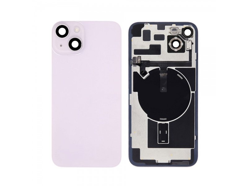 Sklo zadního krytu osazené s magnetem pro Apple iPhone 14 Plus Purple - obrázek produktu