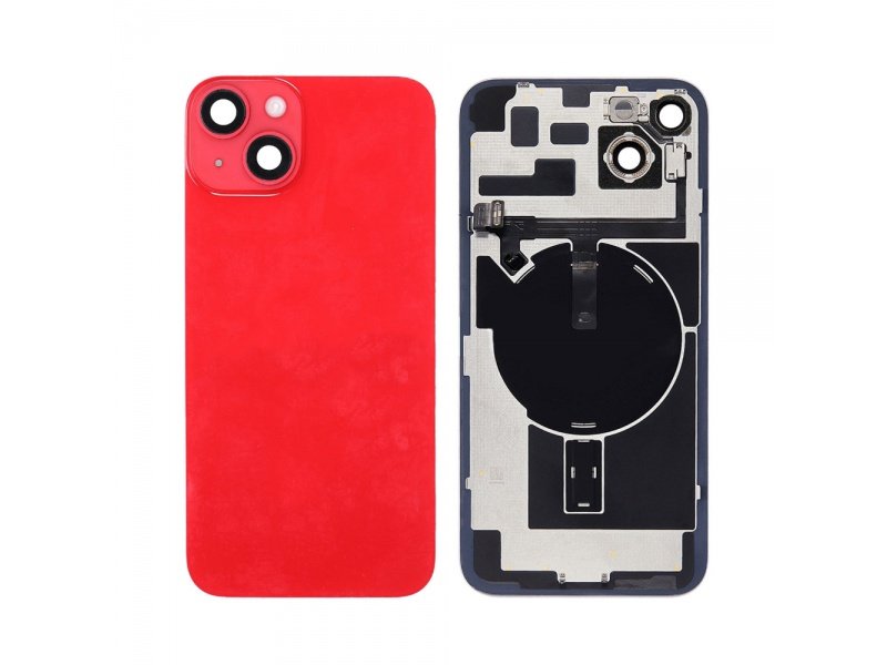 Sklo zadního krytu osazené s magnetem pro Apple iPhone 14 Plus RED - obrázek produktu