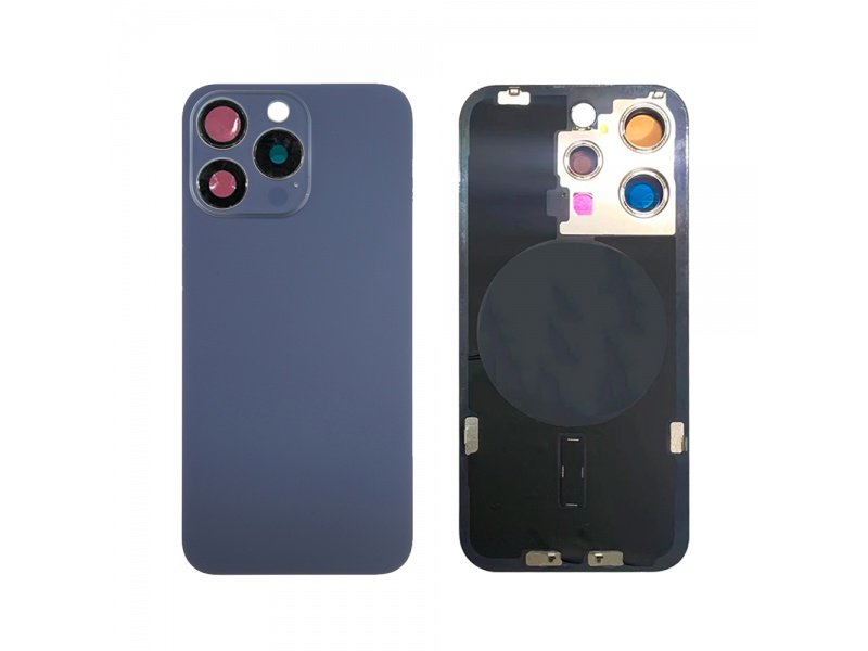 Zadní sklo pro Apple iPhone 15 Pro modrý titan - obrázek produktu