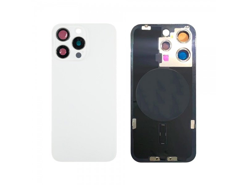 Zadní sklo pro Apple iPhone 15 Pro bílý titan - obrázek produktu