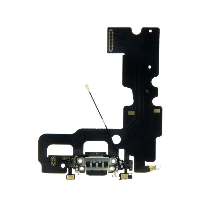 Nabíjecí konektor iPhone 7 flex včetně mikrofonu Black - obrázek produktu