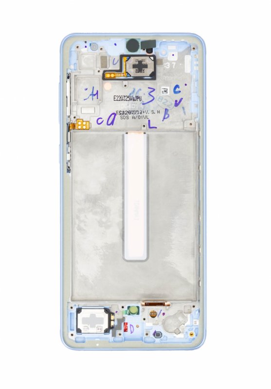 Originál LCD display + Dotyk + Přední kryt Samsung A336B Galaxy A33 5G Awesome Blue (Service Pack) - obrázek č. 1