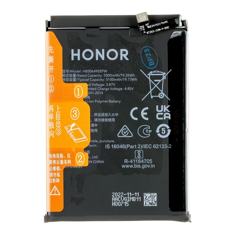 Originální baterie Honor Magic 5 Lite - HB506492EFW - 5100mAh Li-Pol (Service Pack) - obrázek produktu