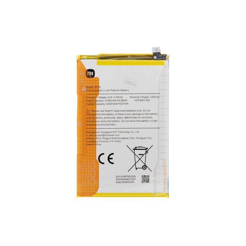 Originální Baterie Xiaomi Redmi A5 - BP5E - 5200mAh (Service Pack) - obrázek produktu