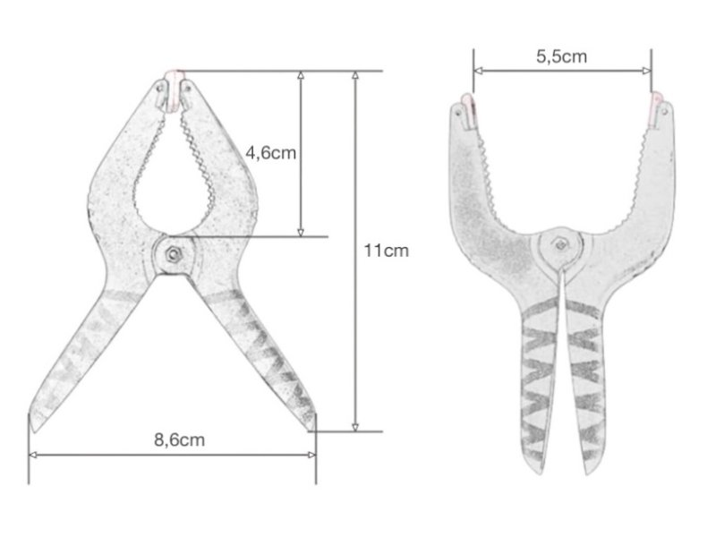 Rychloupínací klešťové svorky - Střední velikost (11cm) - 4ks balení - obrázek č. 4