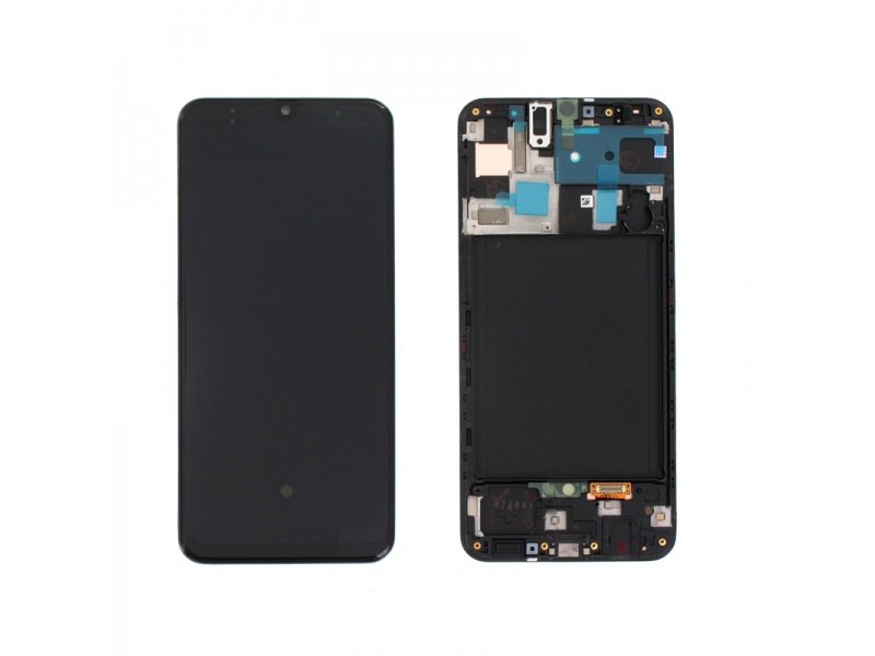 LCD displej + rámeček pro Samsung Galaxy A50 A505 černá (Service Pack) (GH82-19204A) - obrázek produktu