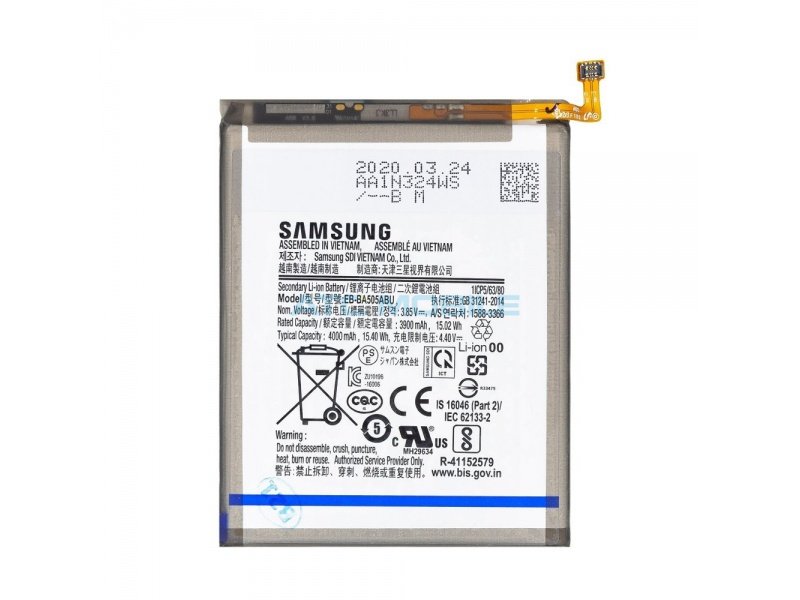 Baterie pro Samsung Galaxy A30s (A307) (EB-BA505ABU) (4000mAh) (Service Pack) (GH82-19269A) - obrázek produktu