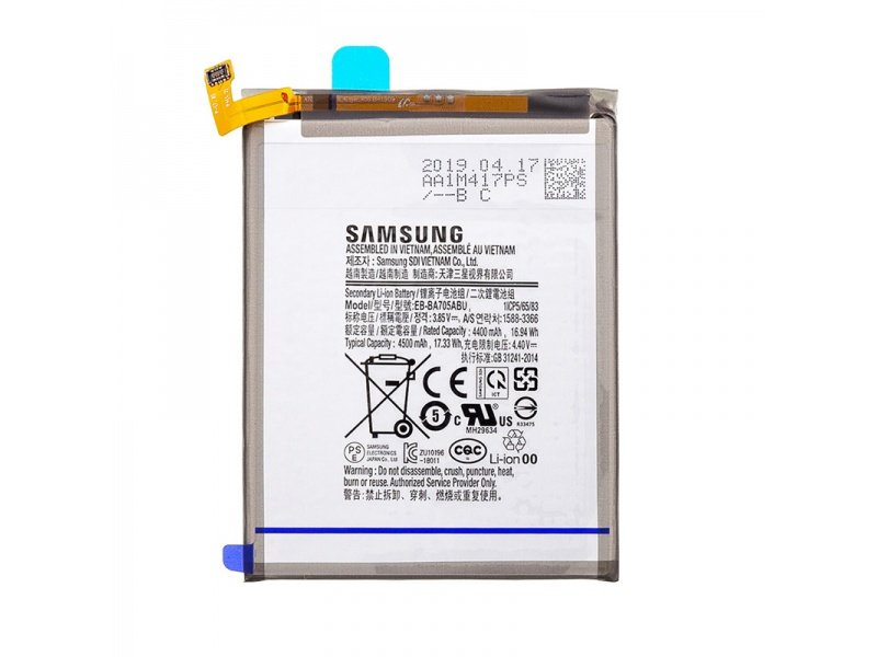 Baterie pro Samsung Galaxy A70, A70s (A705) (EB-BA705ABU) (4500mAh) (Service Pack) (GH82-19746A) - obrázek produktu