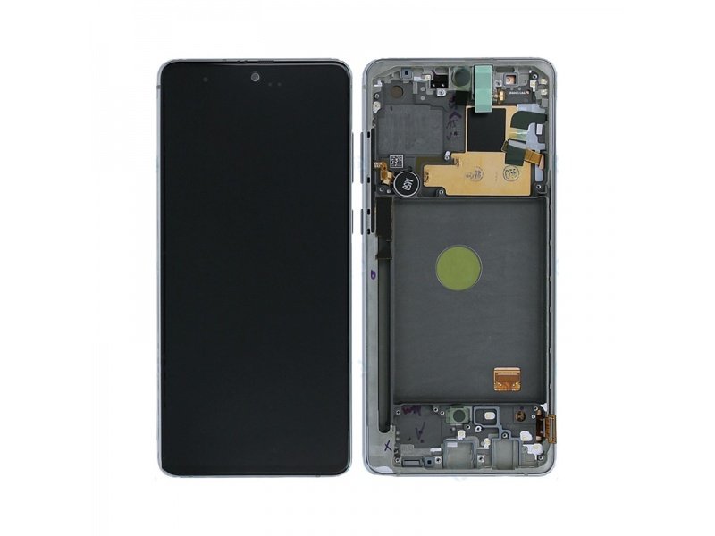 LCD displej + rámeček pro Samsung Galaxy Note10 Lite N770 stříbrná (Service Pack) (GH82-22055B) - obrázek produktu