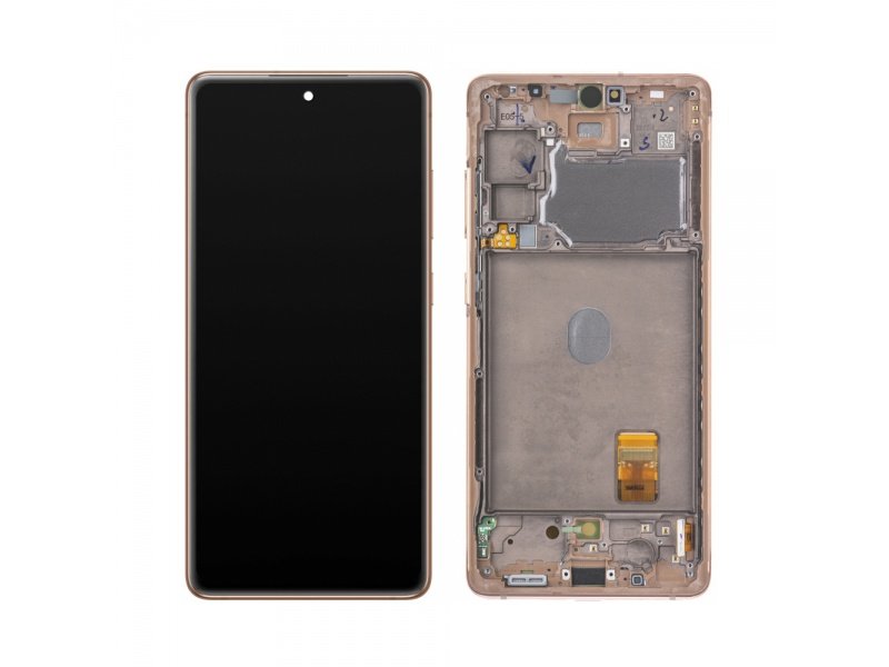 LCD displej + rámeček pro Samsung Galaxy S20 FE 5G/4G 2020 G781/G780 oranžová Service Pack (GH82-24214F) - obrázek produktu