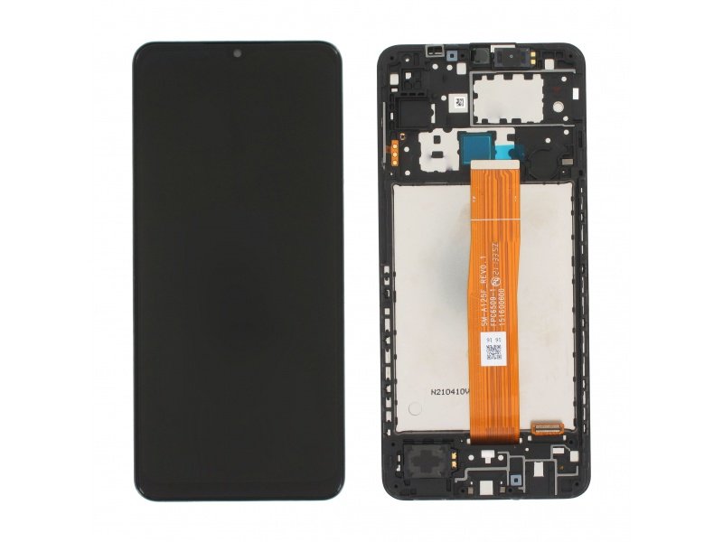 LCD displej + rámeček pro Samsung Galaxy A12 A125 2020 černá (Service Pack) (GH82-24490A) - obrázek produktu