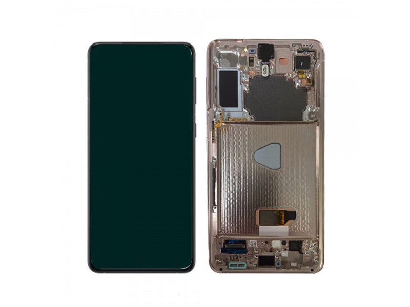 LCD displej + rámeček pro Samsung Galaxy S21 5G SM-G991 fialová (Service pack) (GH82-24544B) - obrázek produktu