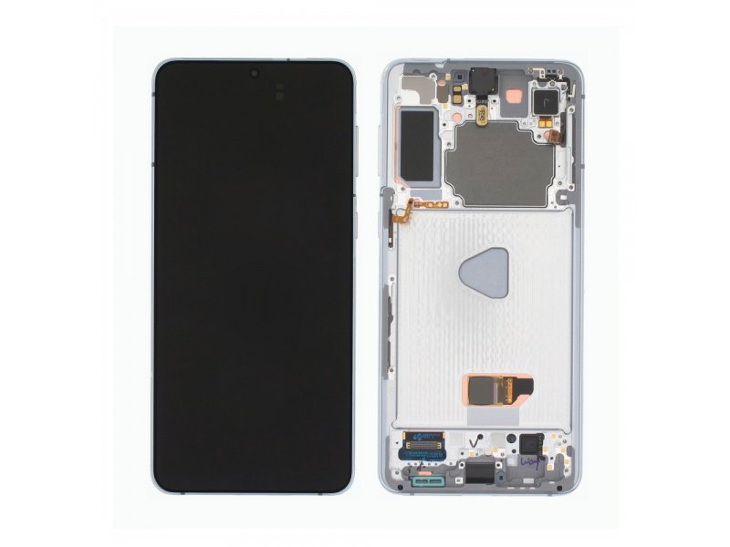 LCD + Dotyk + Rámeček pro Samsung Galaxy S21+ G996 stříbrná (Service Pack) (GH82-24553C) - obrázek produktu