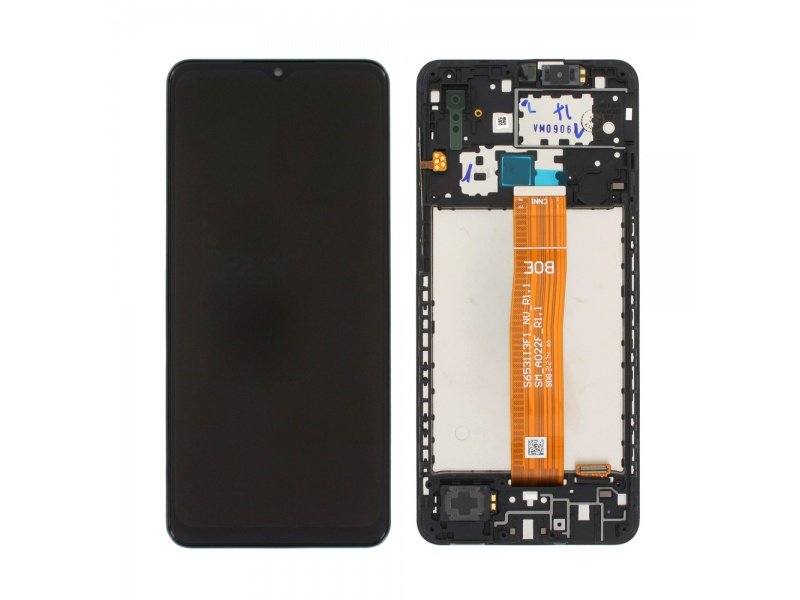 LCD displej + rámeček pro Samsung Galaxy A02 A022 černá (Service Pack) (GH82-25249A) - obrázek produktu