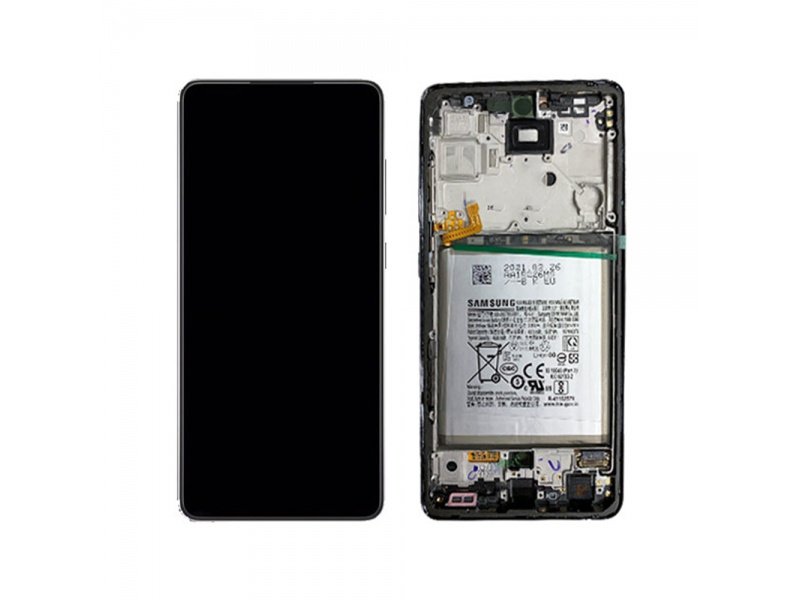 LCD displej + rámeček pro Samsung Galaxy A72 4G/5G A725/A726 fialová (Service pack) (GH82-25460C) - obrázek produktu