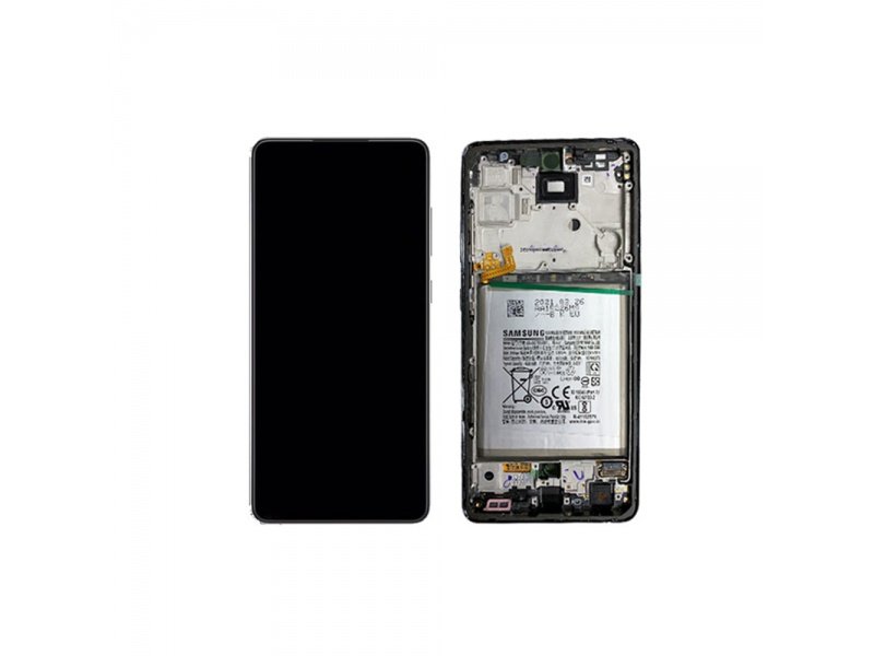 LCD displej + rámeček pro Samsung Galaxy A72 4G/5G A725/A726 2021 modrá (Service pack) (GH82-25624B) - obrázek produktu