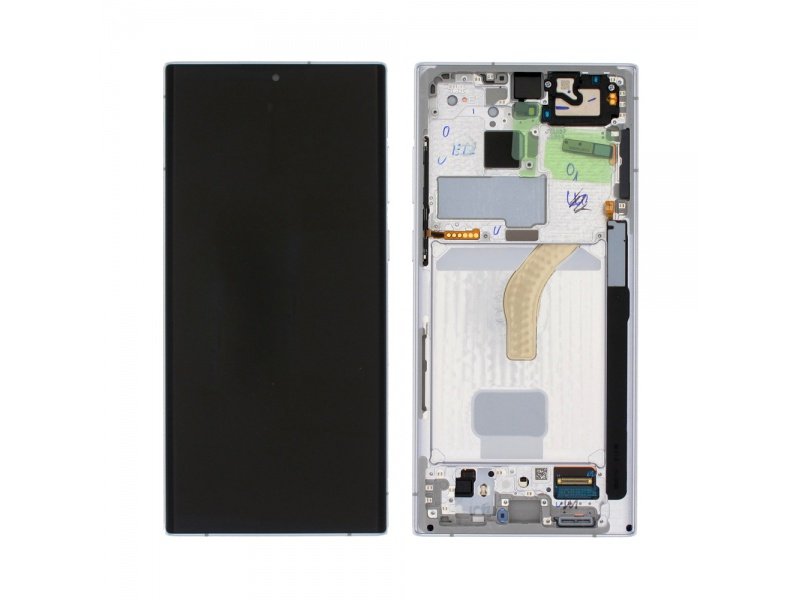 LCD displej + rámeček pro Samsung Galaxy S22 Ultra G908B Phantom bílá (Service Pack) (GH82-27488C) - obrázek produktu
