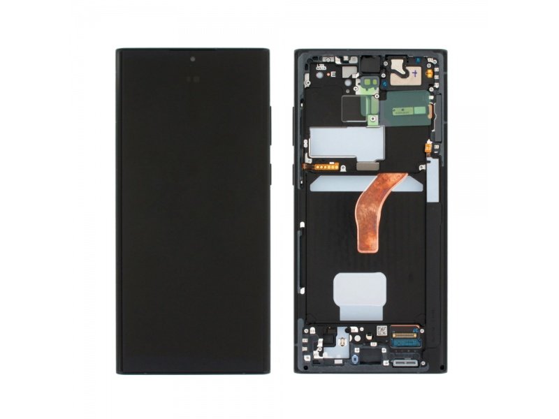 LCD displej + rámeček pro Samsung Galaxy S22 Ultra S908 šedá/modrá/červená(Service Pack) (GH82-27488E) - obrázek produktu